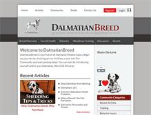 Tablet Screenshot of dalmatianbreed.com